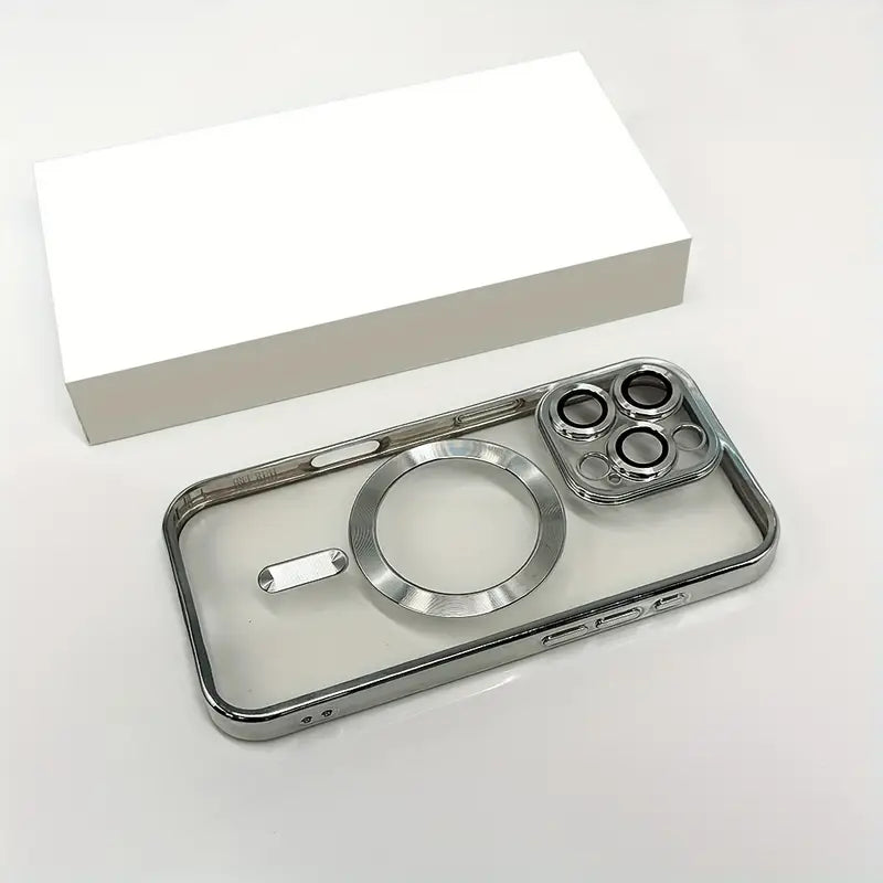 Luxury Electroplated Magnetic Wireless Charging Phone Case for Iphone 15 pro Max 16 Pro Max