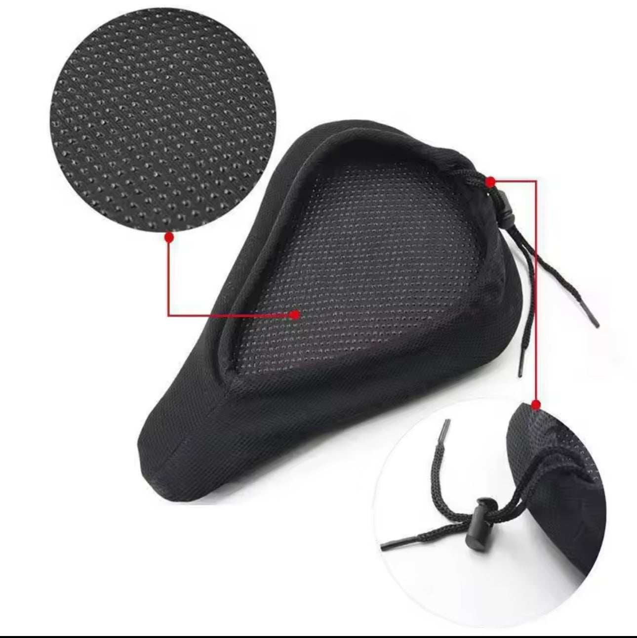 Bike Seat Cover Spin Cushioned Gel Padded Bicycle Exercise Kids Comfy Saddle