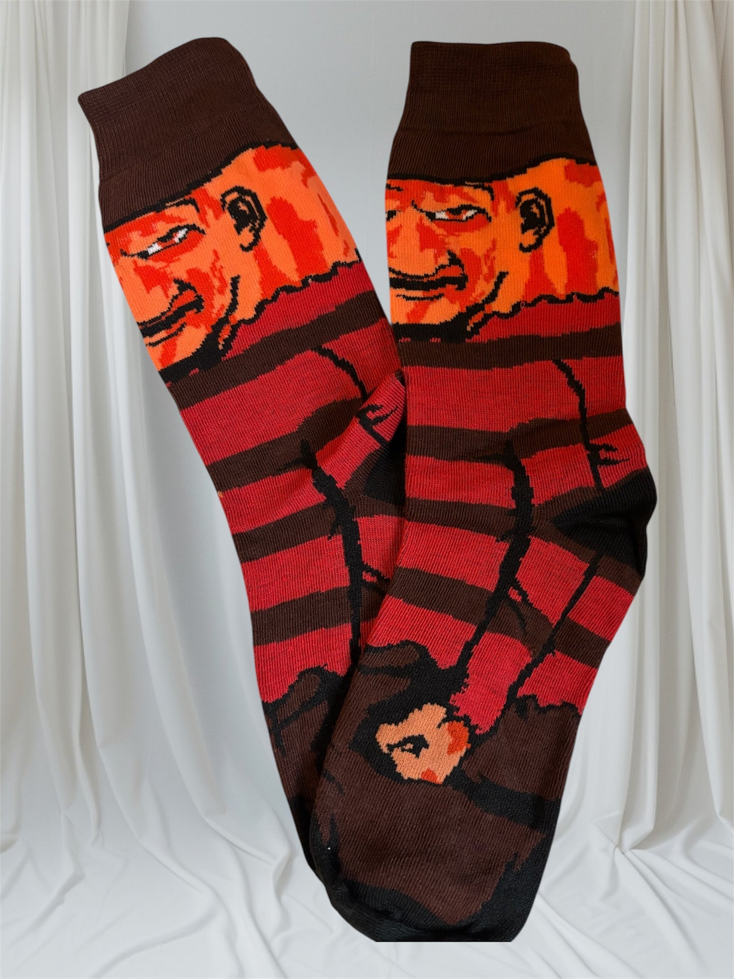 Teen Boys' Mid-Calf Socks - Cartoon Pattern, Smooth Polyester Blend Knit fabric