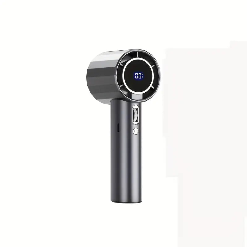 Portable Turbo Handheld Fan with LED Display, 100-Speed Adjustable Mini Fan