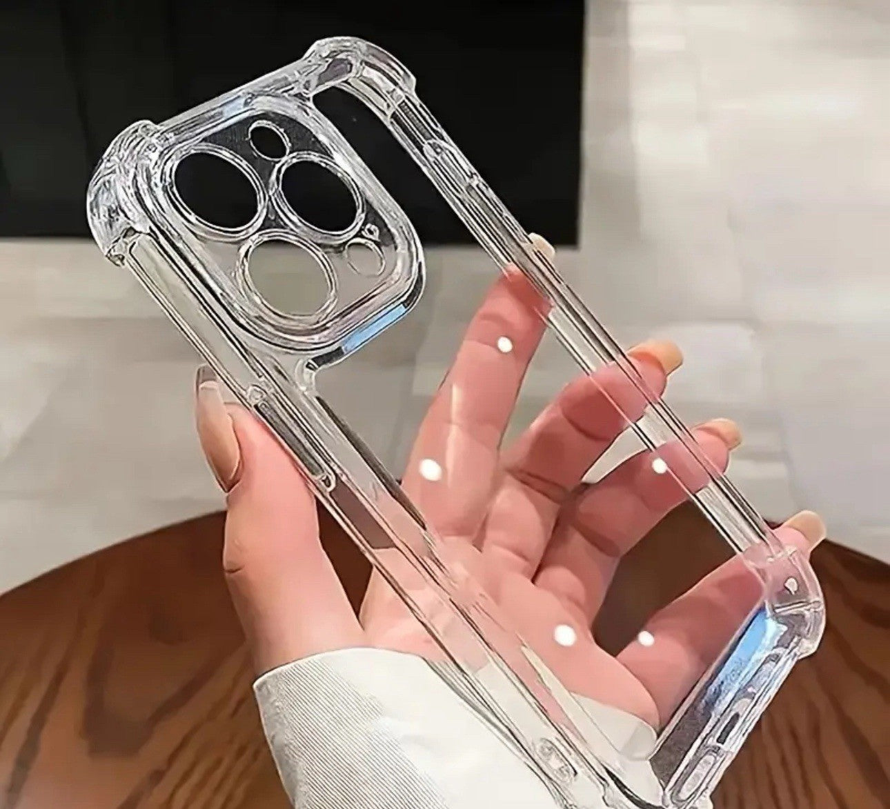 Luxury Shockproof Bumper Clear Case for iPhone 16 Pro Max TPU Transparent Protective Cover
