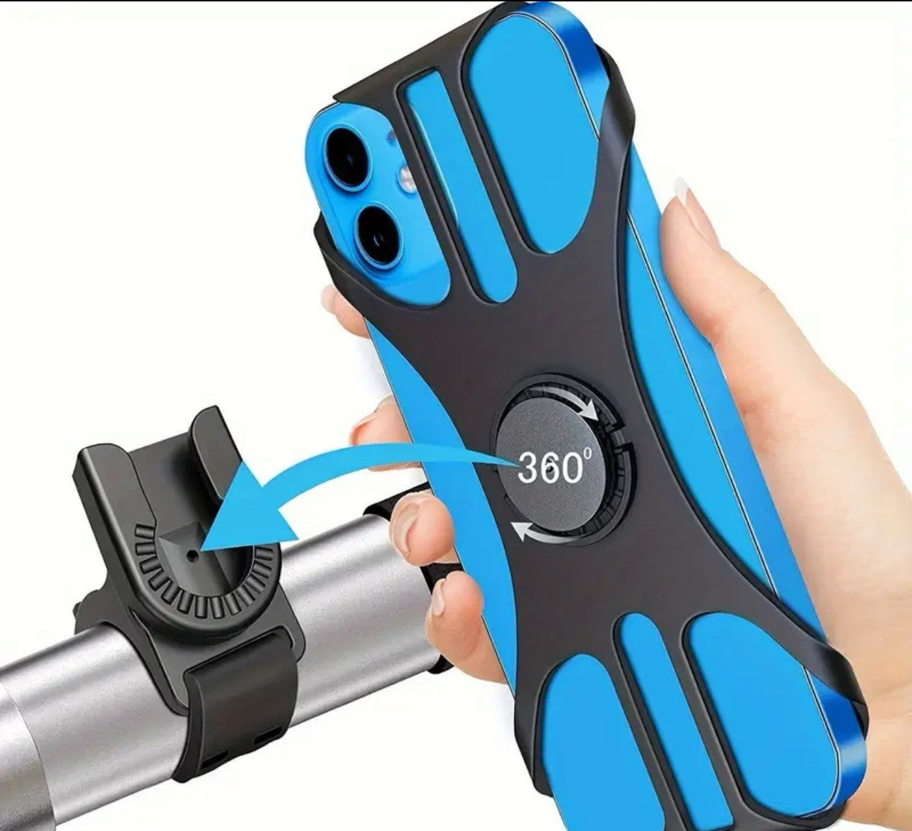360°Waterproof Bike Phone Mount Holder - Mobile Case for Bicycle & Motorbike UK