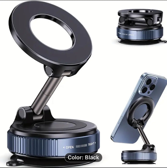 Vacuum Magnetic Suction Cup Car Phone Holder Stand Mount 360° Rotation