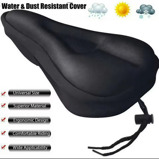 Bike Seat Cover Spin Cushioned Gel Padded Bicycle Exercise Kids Comfy Saddle