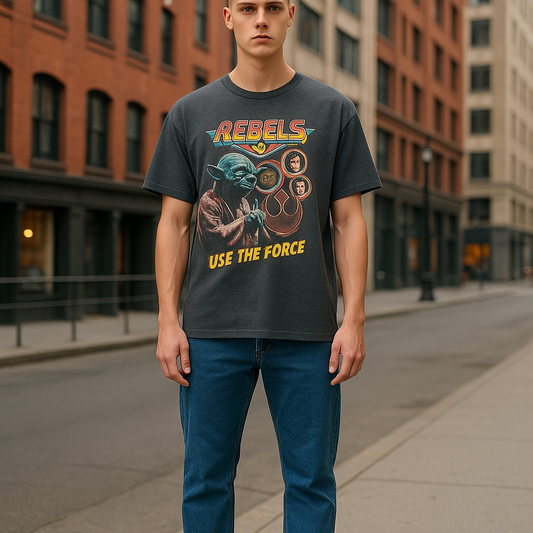 Preowned vintage Star Wars Rebels use the force T-shirt