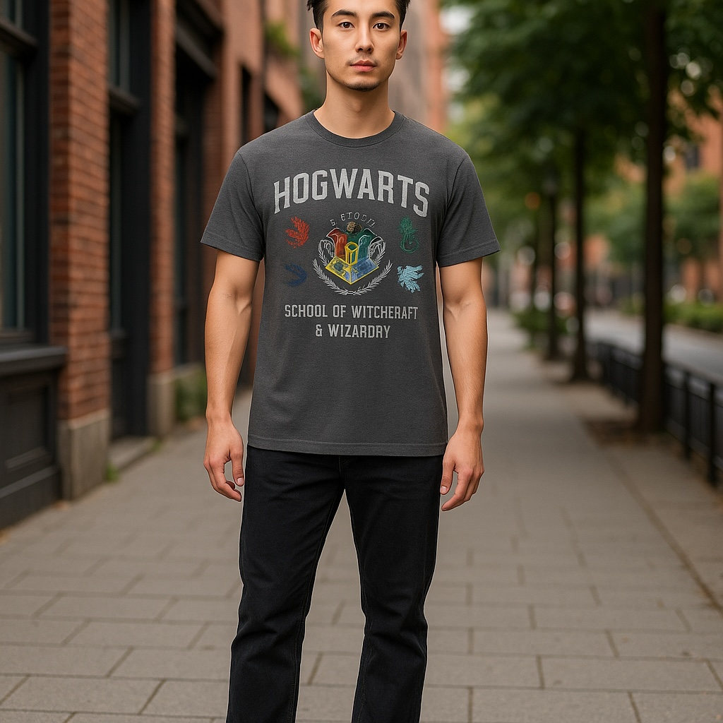 Preowned vintage Harry Potter Hogwarts School T-shirt
