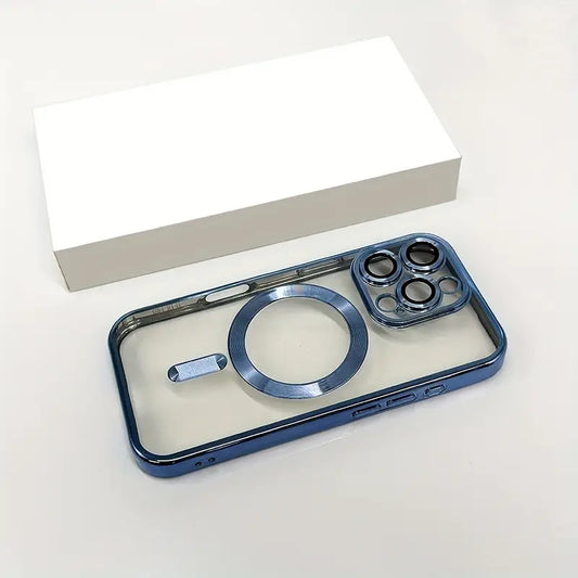 Luxury Electroplated Magnetic Wireless Charging Phone Case for Iphone 15 pro Max 16 Pro Max