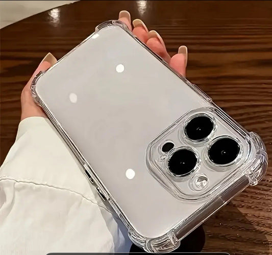 Luxury Shockproof Bumper Clear Case for iPhone 16 Pro Max TPU Transparent Protective Cover